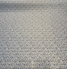 Kravet 34697-521 navy steel blue gold woven pixel pattern close-up