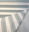 Ripple Stripe Aloe 47187-0002 fine blue and green stripe bands on white ground close-up