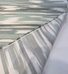 Transformation Moss 146828-0002 feathered ikat stripe in seafoam sage dusty blue and ivory close-up