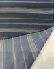 Toro Indigo 44502-0005 fine white pinstripes on deep navy indigo ground close-up