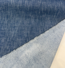 Sailor Indigo fine white fleck strié texture on deep navy fabric close-up
