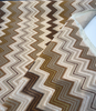 Opuzen Juno Natural mid century zigzag velvet for accent chairs and sofas