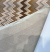 Opuzen Juno Natural retro zigzag velvet upholstery fabric on the roll