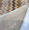 Opuzen Juno Natural retro zigzag velvet upholstery fabric on the roll