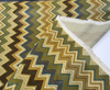 Opuzen Juno Country Gold retro zigzag velvet upholstery fabric on the roll
