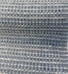 Revolution Tara Blue Mist textured chenille basketweave in denim blue with cream looped nubs