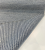 Revolution Tara Blue Mist denim blue chenille draped to show the horizontal striation