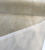 Wheat beige mohair velvet showing face and backing at the fold