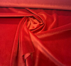 Poppy red performance velvet for sofas and chairs, stain resistant