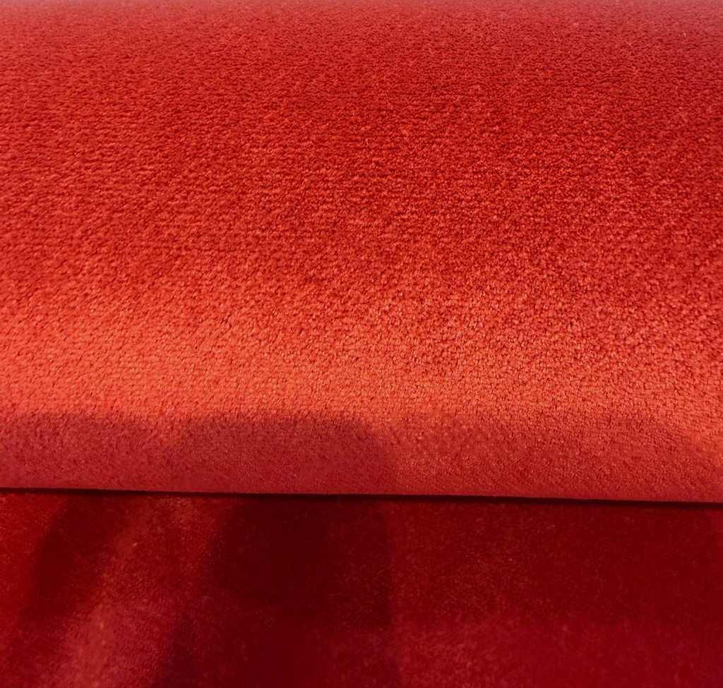 Crypton Sintra Poppy red performance velvet upholstery fabric