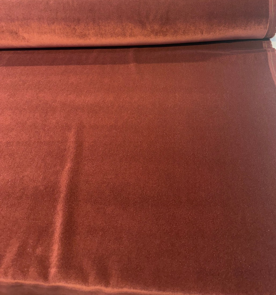 Crypton Sintra Rosewood russet red performance velvet upholstery fabric