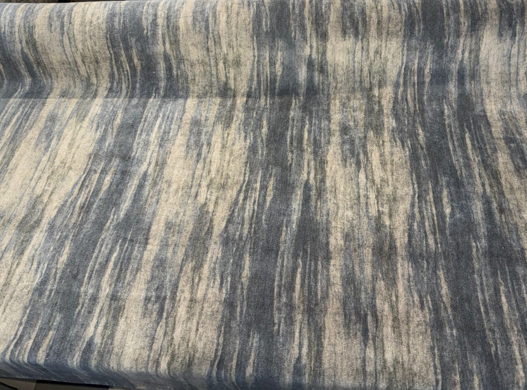 Mirage Galaxy blue gray mohair velvet upholstery fabric in an abstract strié