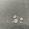 Water beading on Crypton Sintra Slate gray velvet, close-up