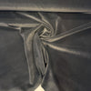 Crypton Sintra Shark gray performance velvet draped in a swirl to show the sheen