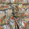 Bowie Gypsy Arizona Desert orange and rust chenille fabric swirled to show drape