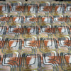 Bowie Gypsy Arizona Desert mid-century geometric chenille upholstery fabric laid flat