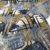 Bowie Blue Splash chenille draped and folded on the roll