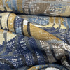 Close-up of Bowie Blue Splash chenille brushstroke texture