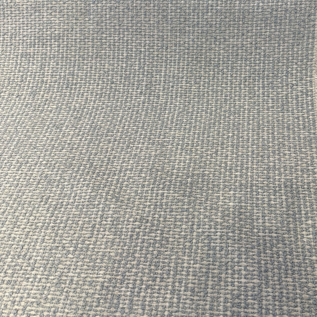 Fabricut Minetta Sky Blue boucle upholstery fabric laid flat