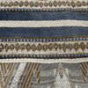 Close-up of Valdese Taos Clay chenille stripes and tribal border