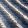 Fabricut Monza Blue Jeans blue, navy and ivory diagonal stripes on the roll