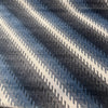 Fabricut Monza Blue Jeans flame stitch chenille velvet upholstery fabric laid flat