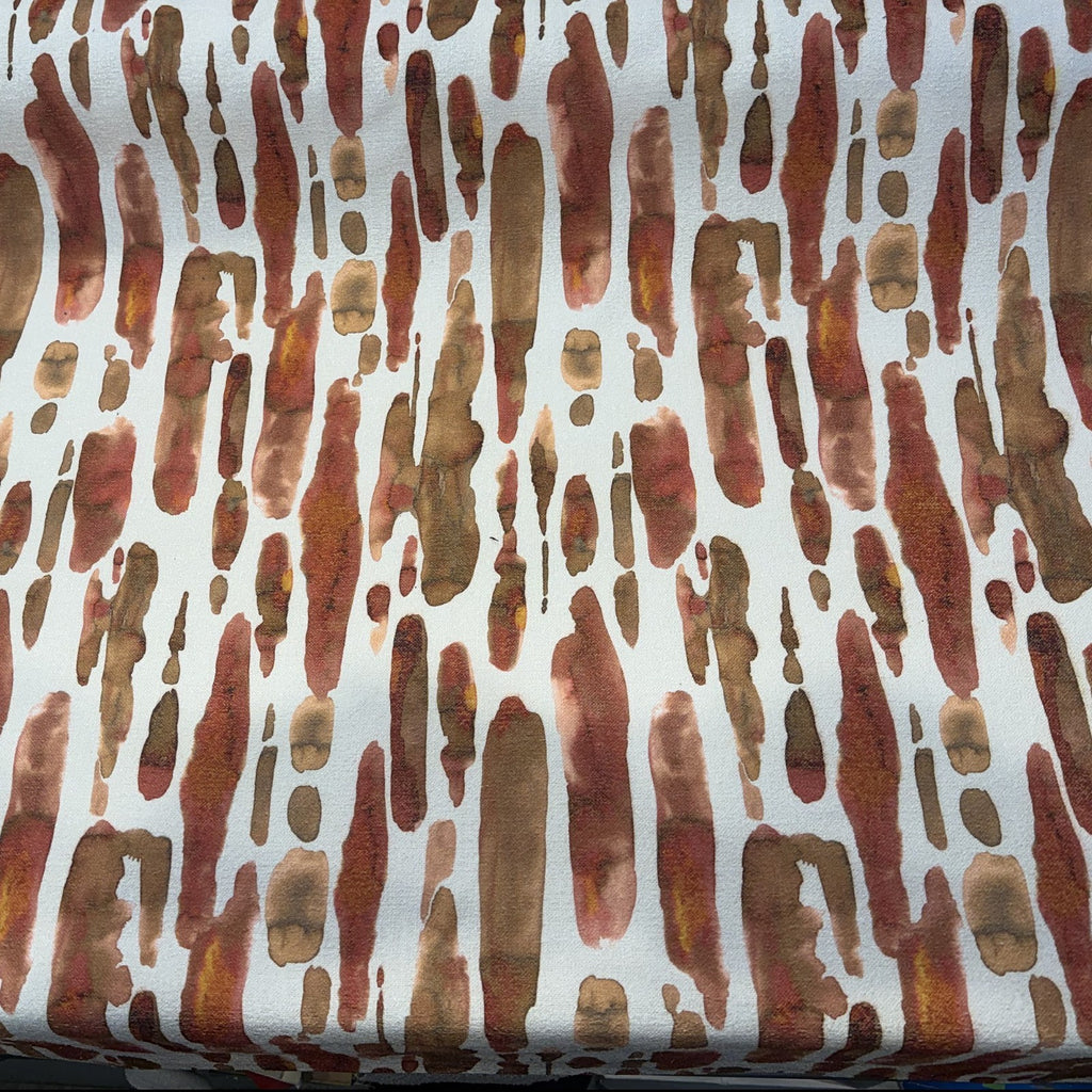 Spencer Lava abstract watercolor print upholstery fabric on the roll