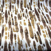 Spencer Gold Rush abstract watercolor print upholstery fabric laid flat