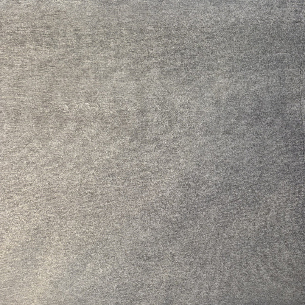 Crypton Performance Capri Stone pewter gray velvet upholstery fabric laid flat