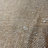 Water beading on Crypton Lola Wheat stain resistant performance chenille