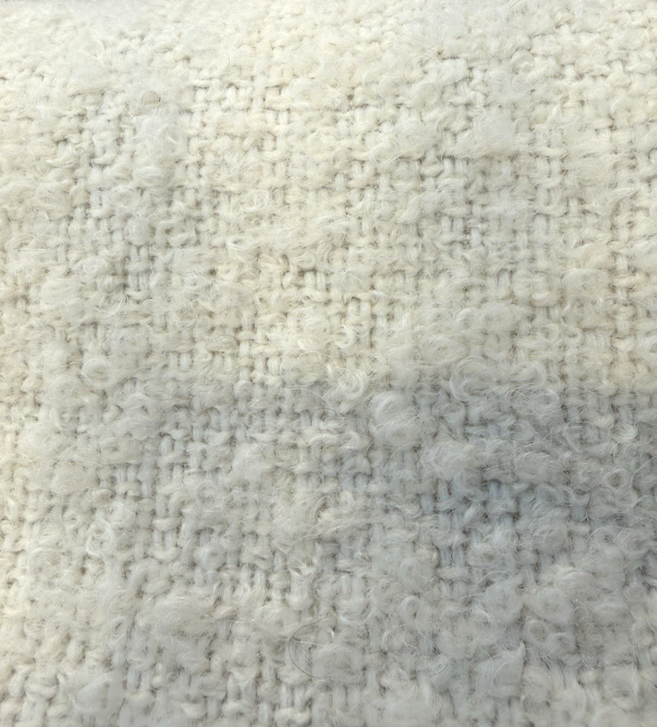 Mario Sirtori Gorky Snow chunky white boucle upholstery fabric