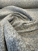 Talara Fossil gray boucle swirl showing the drape