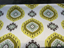  Lime Green Ikat-Inspired Upholstery Fabric Contemporary Tribal Design