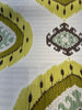 Lime Green Ikat-Inspired Upholstery Fabric Contemporary Tribal Design