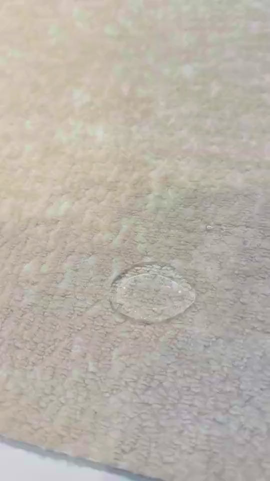 Water test: spill beads up and wipes away on Crypton Dawson Custard performance chenille