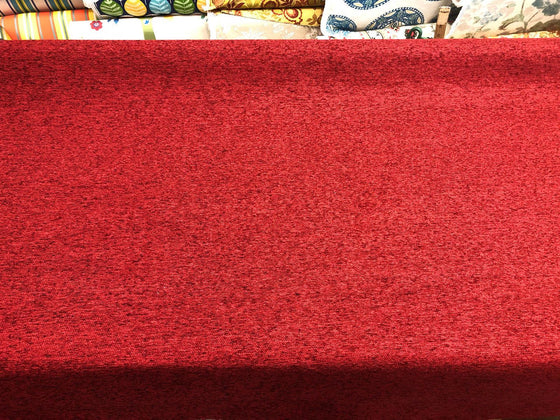 Ruby Red Chenille Upholstery fabric By The Yard 