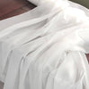 White voile fabric on table