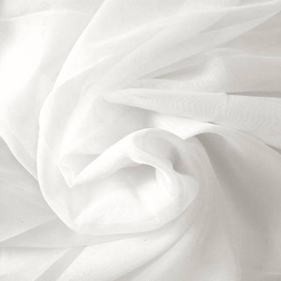 White Gathered Voile fabric