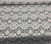 Reneta Damask Truffle Black Orange Cotton Fabric by the yard Multipurpose