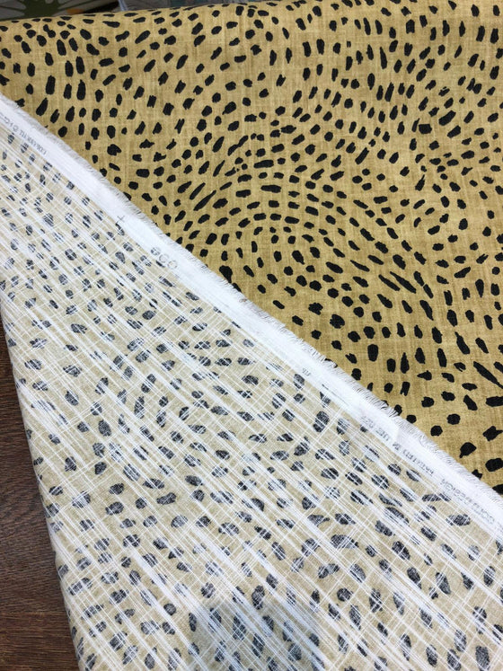 Pebbles Gold Cheetah  Home Accent Fabric by the yard