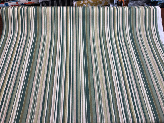 Home Essentials Decor Fabric 45'' Glee Patina Green Stripes by the yard