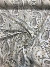 Fcalgura Paisley Floral Linen Fabric By the Yard