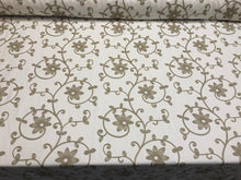  Everett Natural Floral Embroidered Fabric by the yard