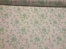  Everett Spa Blue Floral Embroidered Fabric By The Yard