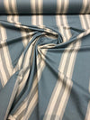 Stonewall Wedgewood Blue French Stripes Cotton Fabric by the yard