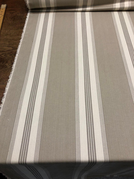 Stonewall Putty French Stripes Cotton Fabric by the yard