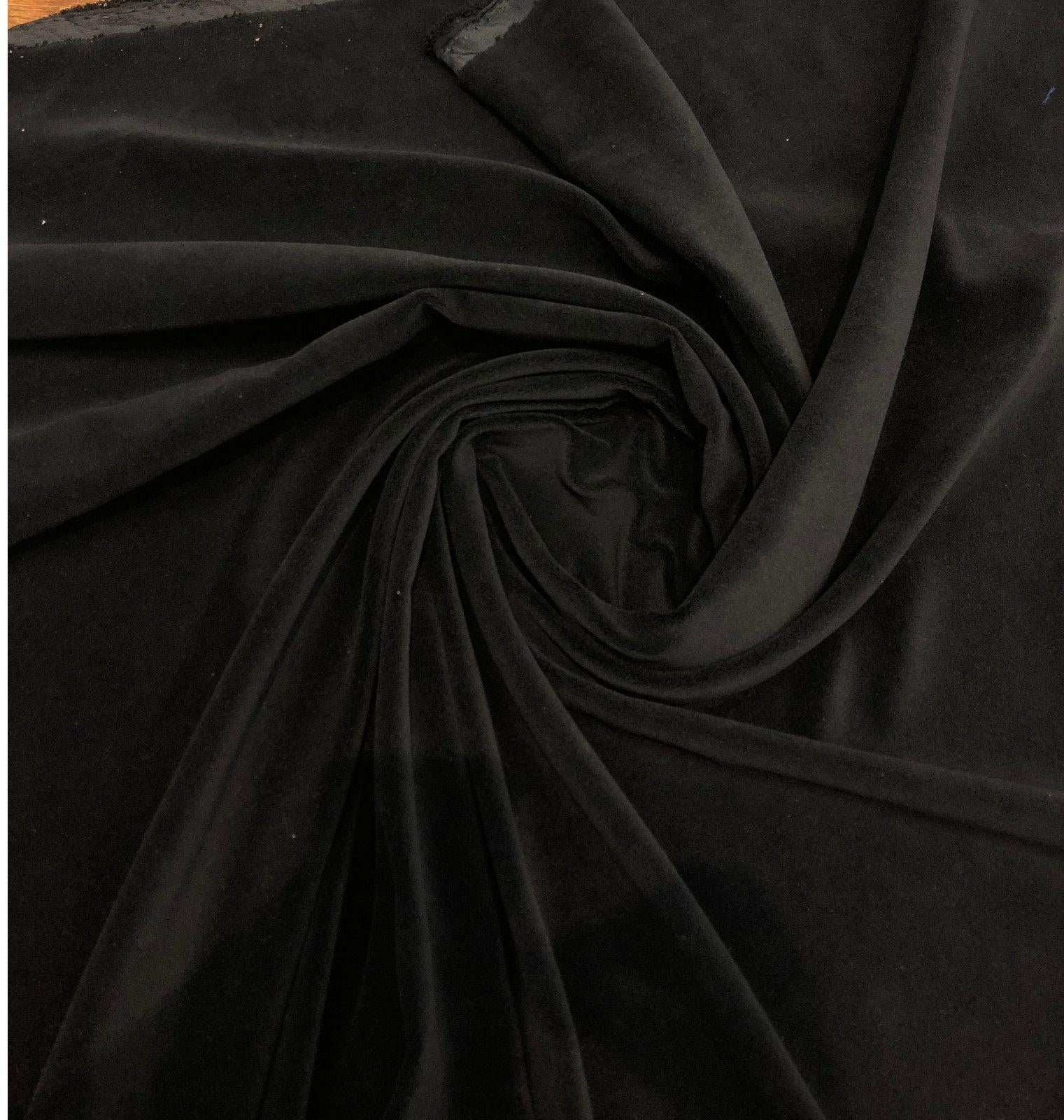  Royal Velvet Black, Fabric by the Yard