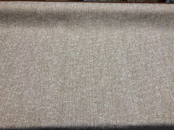 Erie Cocoa woven slubbed textured Cotton Polyester fabric by the yard