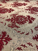 Sabrina Ruby Damask Fabric Chenille upholstery Fabric by the yard sofa chair