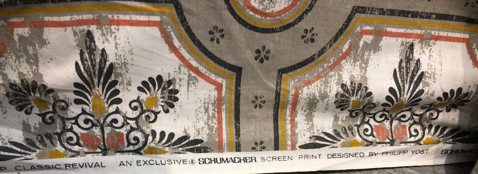 Schumacher Brown Bandana Designed by Usna Vintage Fabric By The Yard